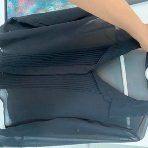 Zara Premium Collection Sheer Button Down Shirt